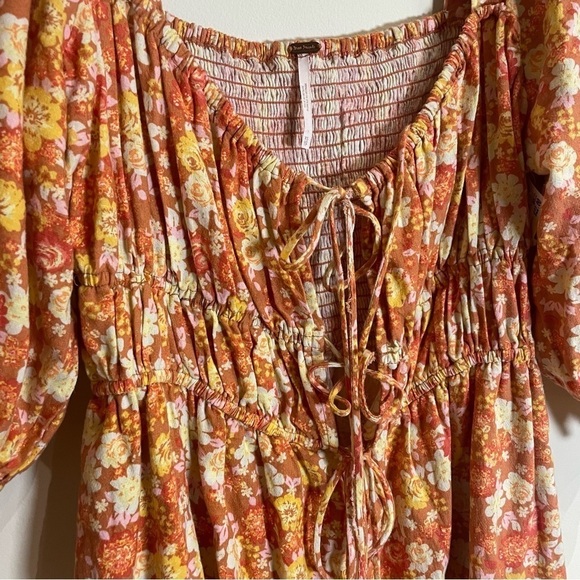 Free People Show Me Love Orange Romper size XS - Picture 8 of 12